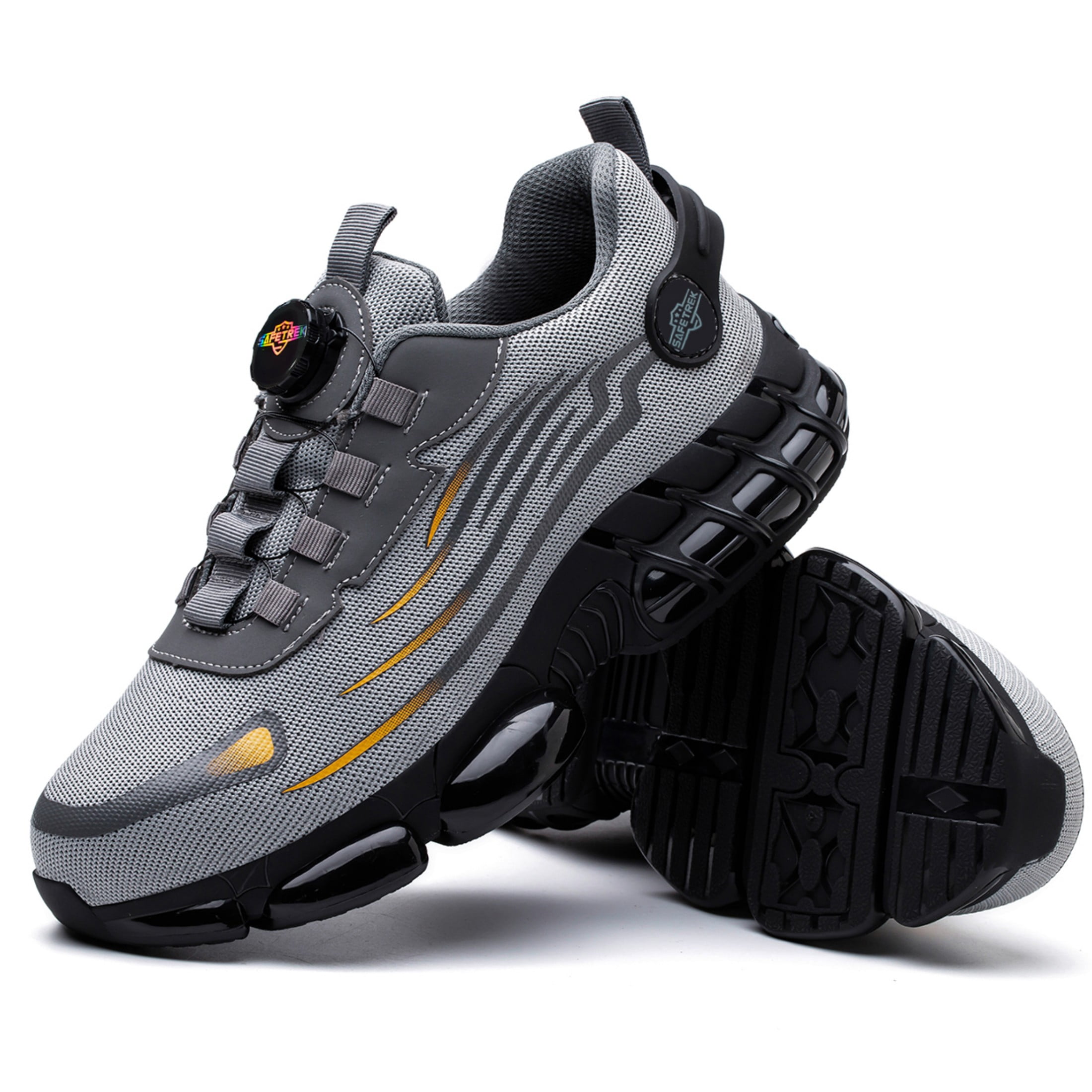 Men’s Steel Toe Work Sneakers – Indestructible Style Safety Shoes – Size 9.5