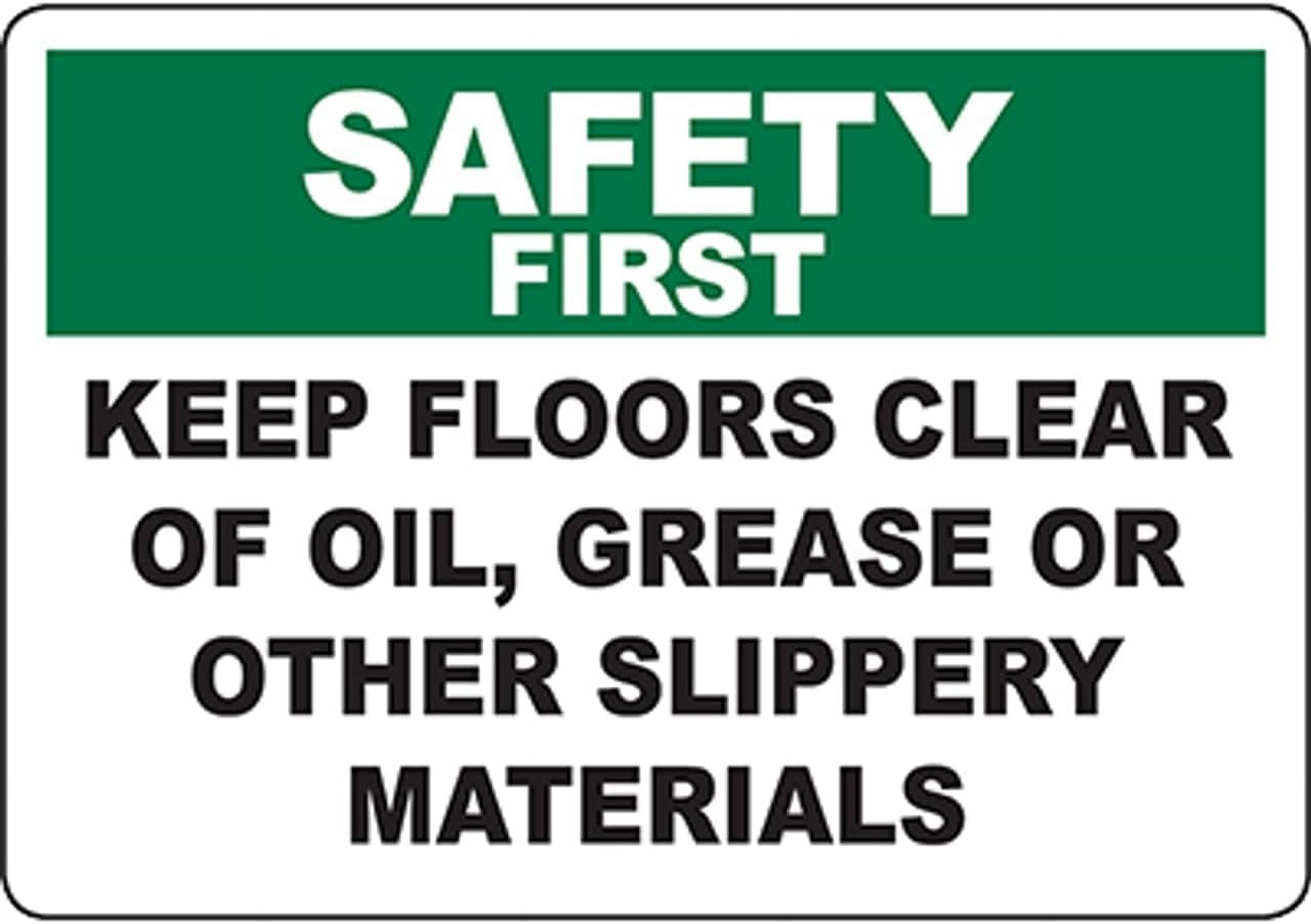SAFETY FIRST Keep Floors Clear Sign Safety Signs Slips, Trips & Falls