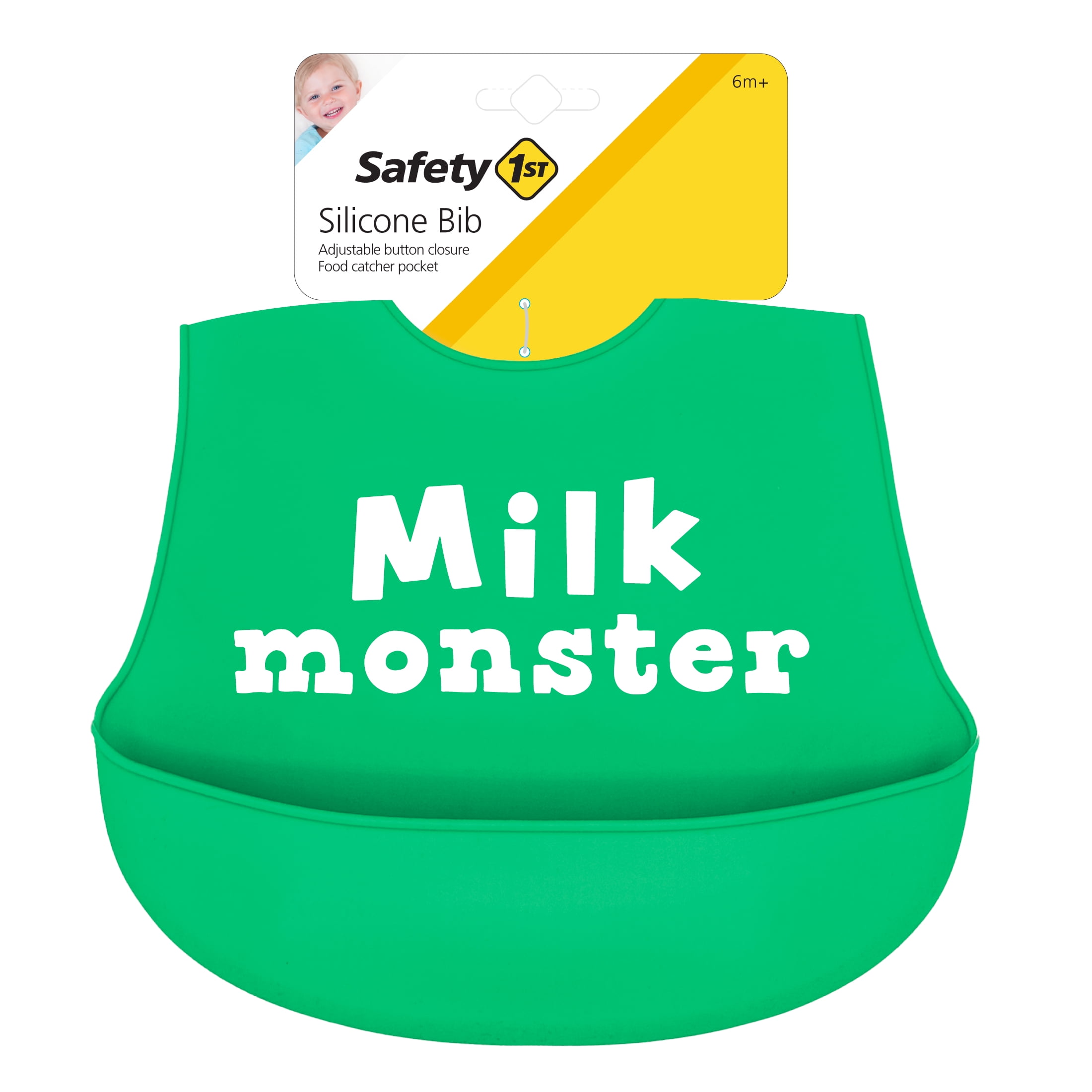 Safe-O-Kid Silicone Baby Feeding Bib – Adjustable & Easy to Clean (Pink)