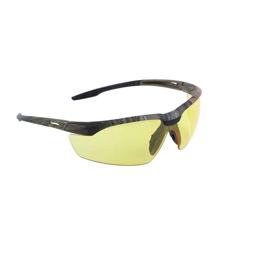 SAFETY GLASSES,IND CAMO AMBER LENS