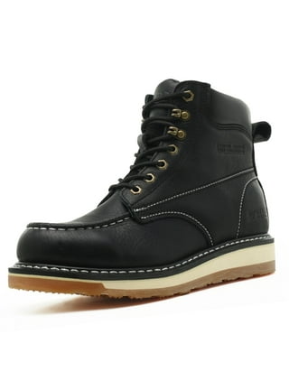 Mens Black Moc Toe Boots