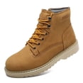 thumbnail image 1 of SAFETY LOONG Soft Toe Work Boots, 6 Inch Nubuck Leather Boots with Side Zipper Workboots Brown 11, 1 of 7