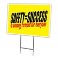 thumbnail image 1 of SAFETY=SUCCESS WINNING FORMULA 18"x24" Yard Sign & Stake outdoor plastic | Advertise Your Business | Stake Included Image On Front Only | Made in The USA, 1 of 3