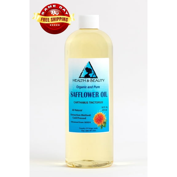 SAFFLOWER OIL ORGANIC CARRIER HIGH OLEIC COLD PRESSED PREMIUM 100% PURE 16 OZ