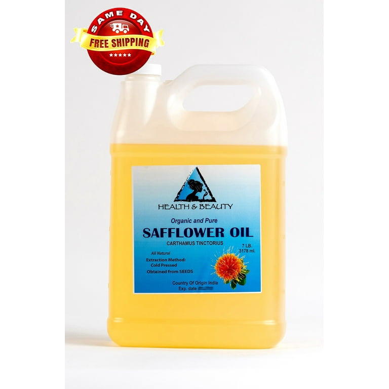 Safflower oil organic carrier high oleic cold pressed premium 100% pure 7  lb buy