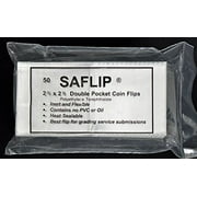 SAFLIP Double Pocket Safety Coin Flips 2 x 2, 50 Flips