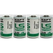 SAFT LS14250 LS 14250 1/2 AA 3.6v Li-SOCl2 Lithium Battery MADE IN FRANCE 4 Pack