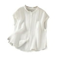 thumbnail image 1 of SAFUNY Women's Collared Sleeveless Blouse Casual Loose Tank Top for Office Casual and Weekend Brunch White XXL, 1 of 8