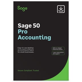 Sage 50 Pro Accounting 2026 Essential Edition 1-Year Subscription - 1 User (Digital Download)