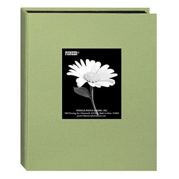 Pioneer Photo Albums Mini Fabric Frame Cover Photo Album 24 Pockets Hold 5x7 Photos, Sage Green