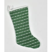 Rustic Christmas Stocking, Green and White, 20", by Holiday Time