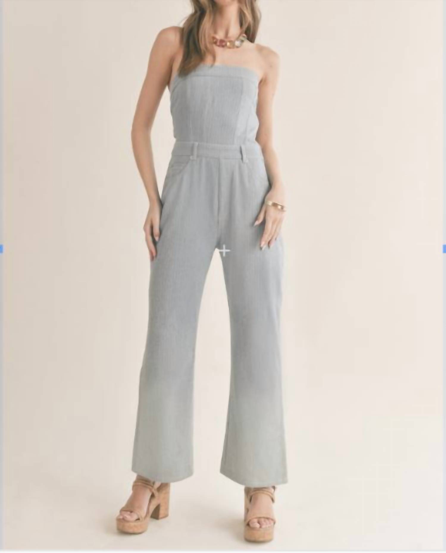 SAGE THE LABEL Locals Only Sidezip Denim Jumpsuit