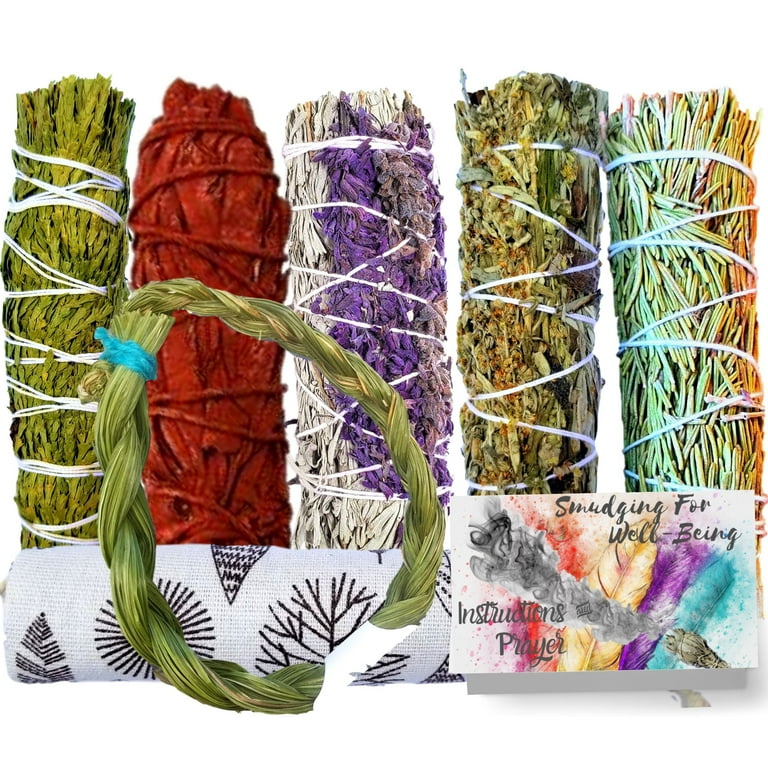 Blue Sage & Sweet Grass Smudge Stick Blue Sage & Sweet Grass Smudge Stick