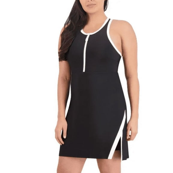 SAGE Womens' Active Dress with Shorts (Black, Medium)