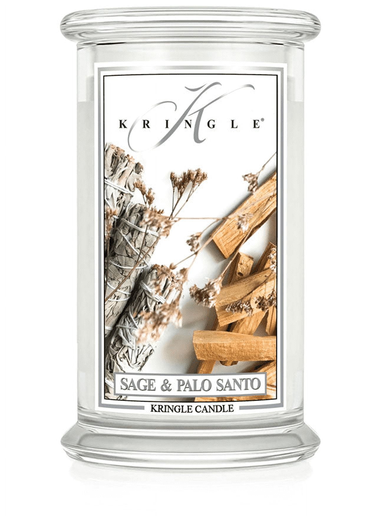 SAGE and PALO SANTO Large 2-Wick 22 oz 100 Hour Jar by Kringle Candles