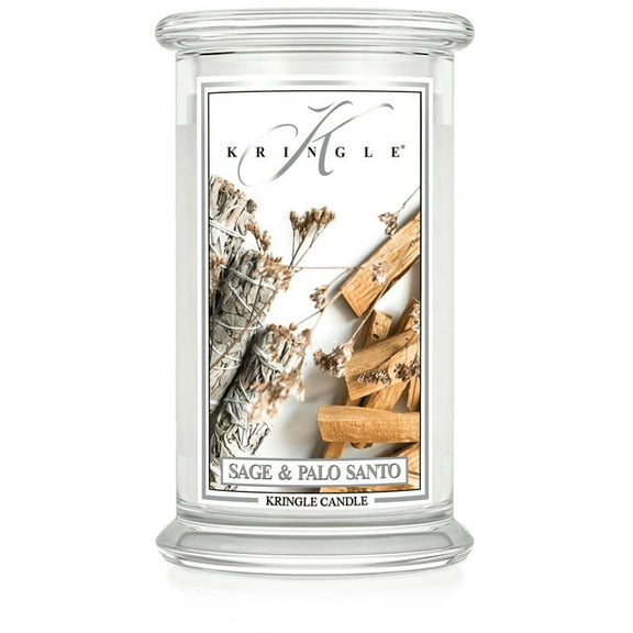 SAGE and PALO SANTO Large 2-Wick 22 oz 100 Hour Jar by Kringle Candles