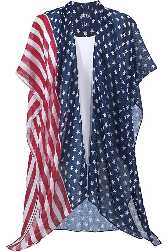 Americana Printed Kimono