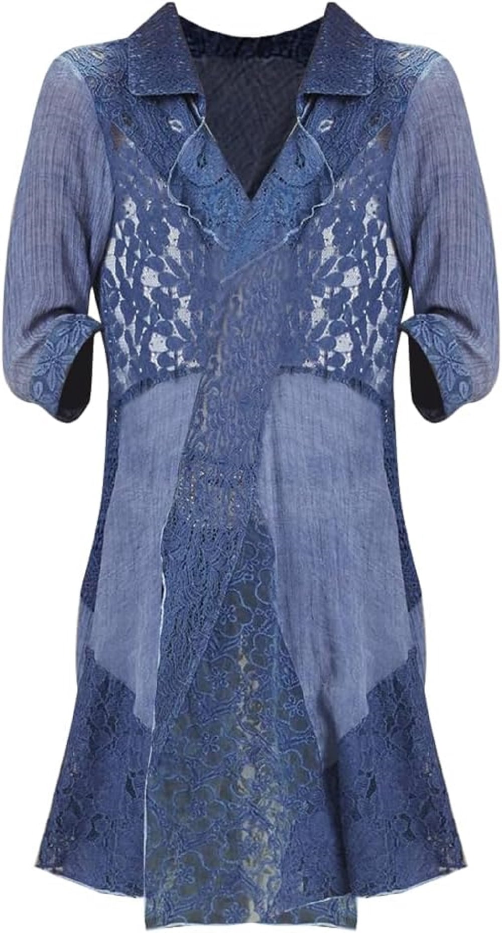 Apricot Sequin 3/4 Sleeve Open Front Duster Kimono