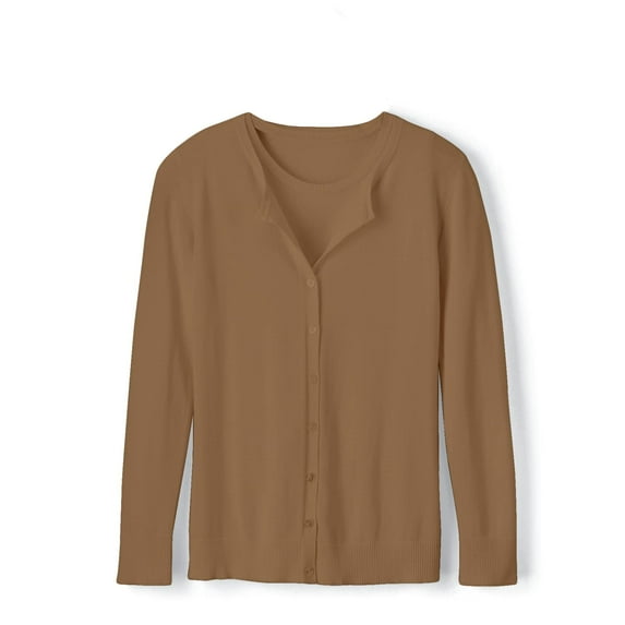 SAGEFINDS Caroline Cardigan and Shell Twinset | Women’s Button Down Sweater and Tank Top Set | Soft Knit | Long Sleeve | Camel Large