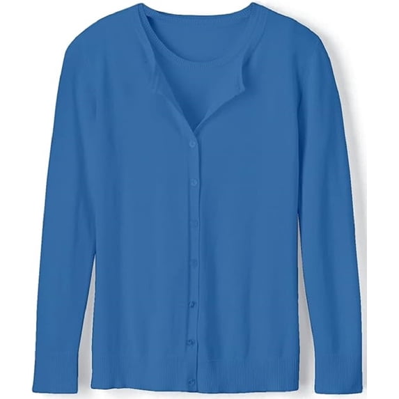 SAGEFINDS Caroline Cardigan and Shell Twinset | Women’s Button Down Sweater and Tank Top Set | Soft Knit | Long Sleeve | Clear Blue Large Tall