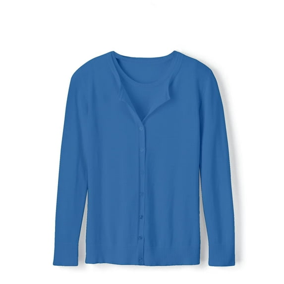 SAGEFINDS Caroline Cardigan and Shell Twinset | Women’s Button Down Sweater and Tank Top Set | Soft Knit | Long Sleeve | Clear Blue Petite Small