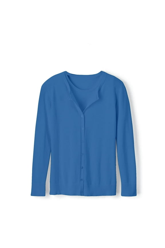 Caroline Cardigan and Shell Twinset | Women’s Button Down Sweater and Tank Top Set | Soft Knit | Long Sleeve | Clear Blue X Large