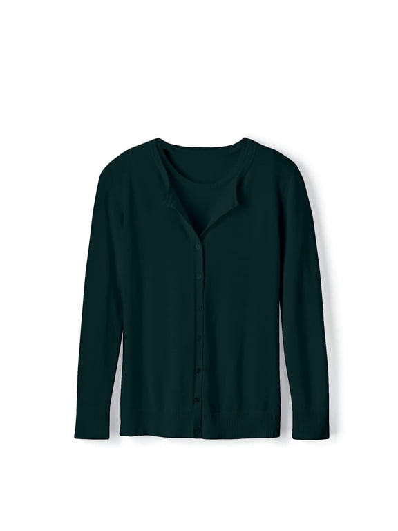 Caroline Cardigan and Shell Twinset | Women’s Button Down Sweater and Tank Top Set | Soft Knit | Long Sleeve | Forest Green X Large