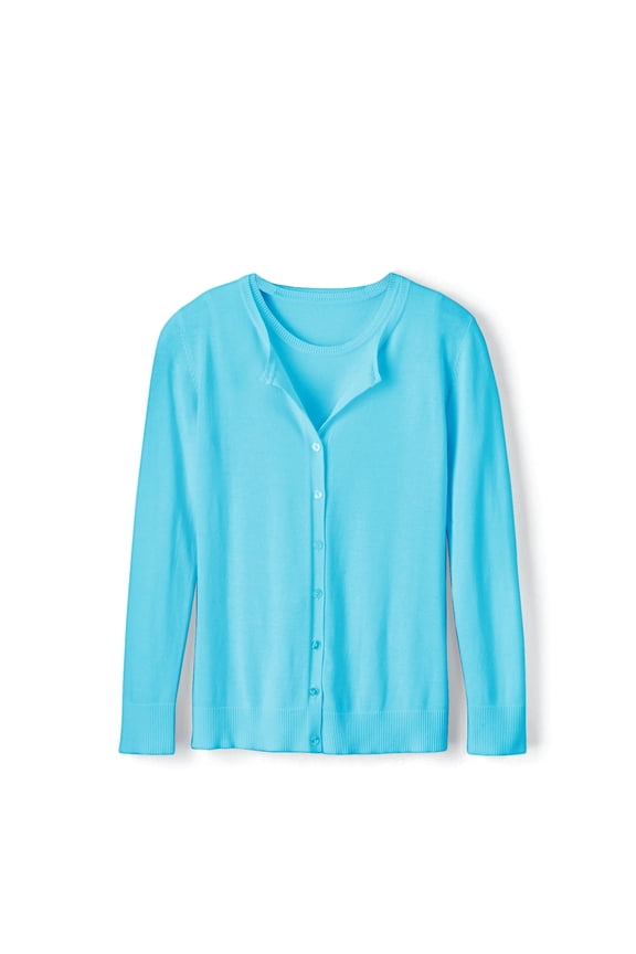 Caroline Cardigan and Shell Twinset | Women’s Button Down Sweater and Tank Top Set | Soft Knit | Long Sleeve | Poolside Large Tall