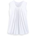 thumbnail image 1 of SAGEFINDS Pleated Sleeveless Top for Women, Ladies Business Casual Shirt, Knit Tunic Blouse - White 2X, 1 of 1