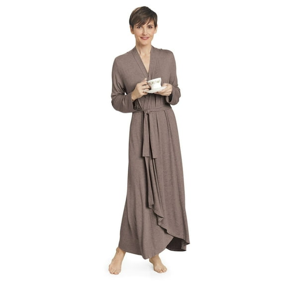 SAGEFINDS Rayon Made from Bamboo (94% Rayon from Bamboo, 6% Spandex) Long Wrap Robe for Women