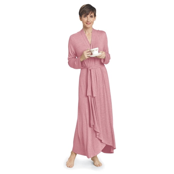 SAGEFINDS Rayon Made from Bamboo (94% Rayon from Bamboo, 6% Spandex) Long Wrap Robe for Women