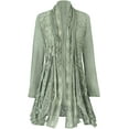 thumbnail image 1 of SAGEFINDS Sage Green Boho Jacket, Women’sLightweight Coat, Open Front Cardigan with Long Sleeves, Dressy or Casual Fashion - Small, 1 of 8