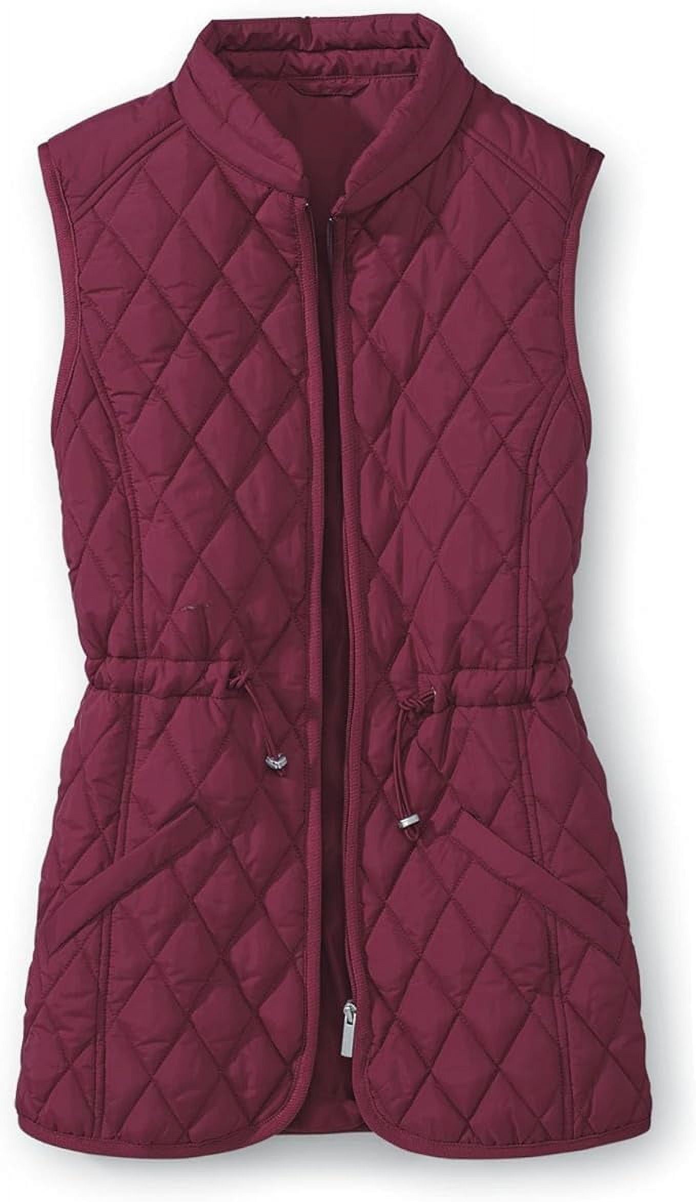 SAGEFINDS Women Quilted Vest, Stand Collar, Padded Vest with Zipper ...