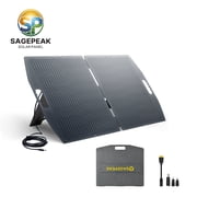 SAGEPEAK 100W Foldable Solar Panel for Power Station, 23% High Efficiency, IP65 Waterproof, ETFE Solar Charger for Outdoor Camping, RV, Emergency, Off Grid