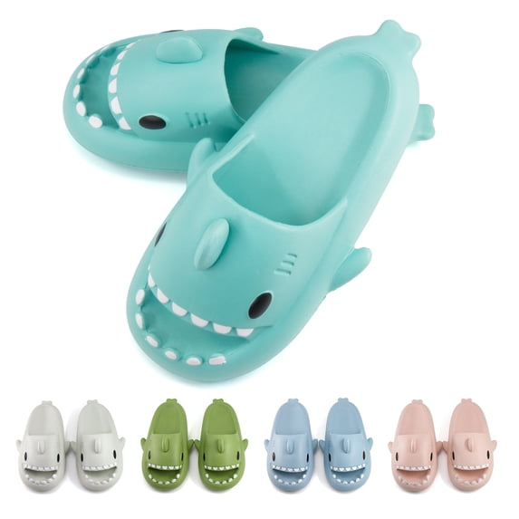 SAGUARO Cloud Shark Slides for Kids Cute Cartoon Slippers Shower Sandals