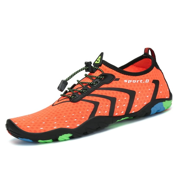 SAGUARO Mens Womens Water Sports Shoes Quick Dry Barefoot for Swimming Surf Beach Yoga Orange