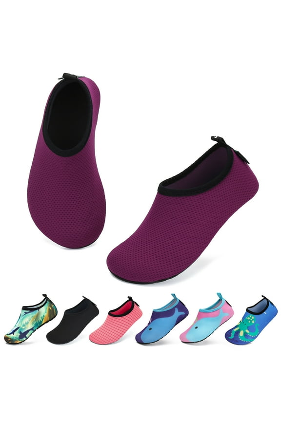 Unisex Kids Water Shoes Boys Girls Sports Aqua Socks Quick Dry Breathable Barefoot Skin Shoes for Outdoor Swimming Pool Beach