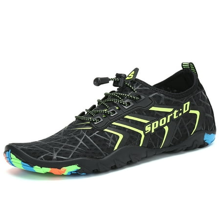 SAGUARO Womens Water Shoes Mens Aqua Shoes Quick Dry Sports Beach Swim Diving With Non-Slip Sole Black