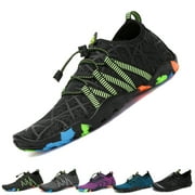 SAGUARO Womens Water Shoes Mens Aqua Shoes Quick Dry Sports Beach Swim Diving With Non-Slip Sole Black