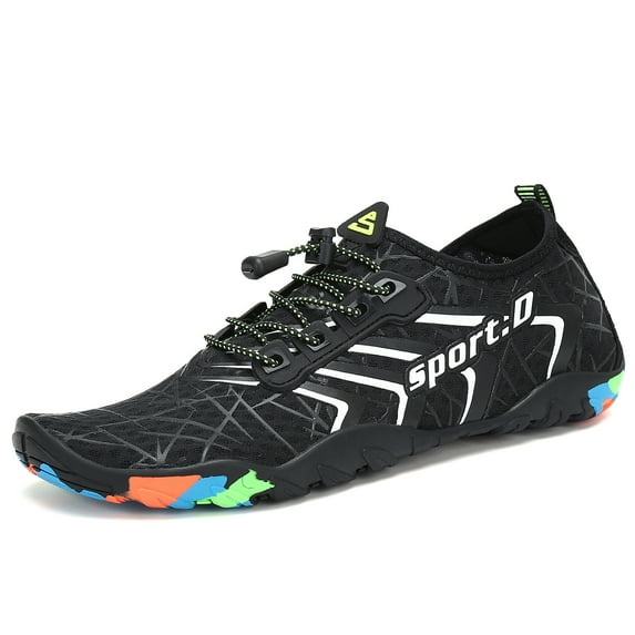 SAGUARO Womens Water Shoes Mens Aqua Shoes Quick Dry Sports Beach Swim Diving With Non-Slip Sole Black