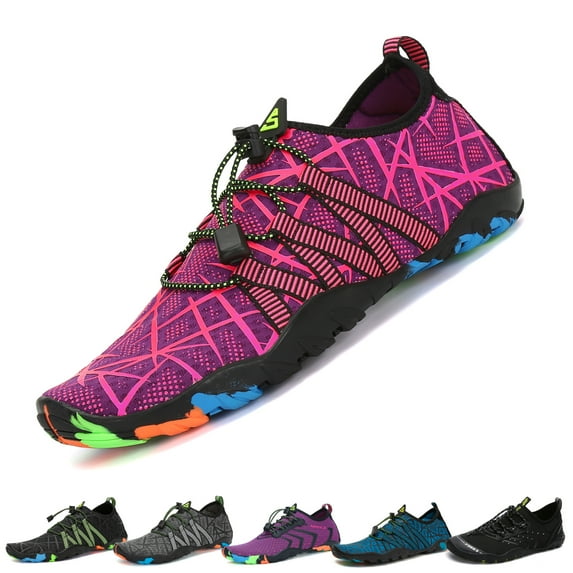 SAGUARO Womens Water Shoes Mens Aqua Shoes Quick Dry Sports Beach Swim Diving With Non-Slip Sole Purple