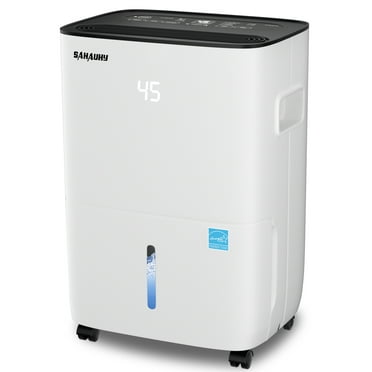 SAHAUHY 80 Pints Dehumidifier for Home Basement Large Room Spaces up to 5,200 Sq. Ft with Drain Hose and Water Tank