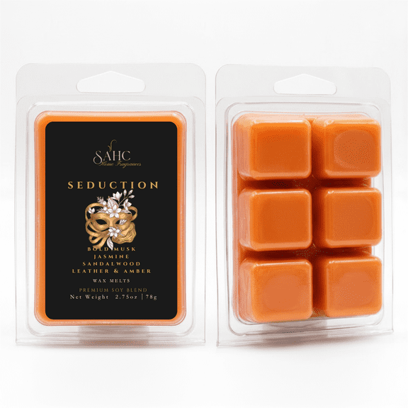 SAHC Seduction Wax Melts Premium Soy Blend | Bold Musk, Jasmine & Amber Scented Flameless Fragrance Luxury Gifting, Wedding Favors, Event Planner Supplies &