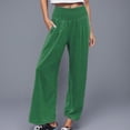 thumbnail image 1 of SAHFX Cotton Linen Pants Women 2026 Smock Waist Boho Pants Long Pant Lounge Trousers Elastic Waist Pull-On Pants Cotton Gauze Pants for Women Loose Pants Dress Pants with Pockets Baggy Trousers, 1 of 6