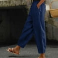 thumbnail image 1 of SAHFX Womens Linen Pants Balloon Pants Harem Slacks High Waisted Drawstring Beach Vacation Clothes Palazzo Pants Pull-On Pants Loose Fit Trousers Ankle Pants Straight Leg Relax Fit Lounge Trouser, 1 of 5
