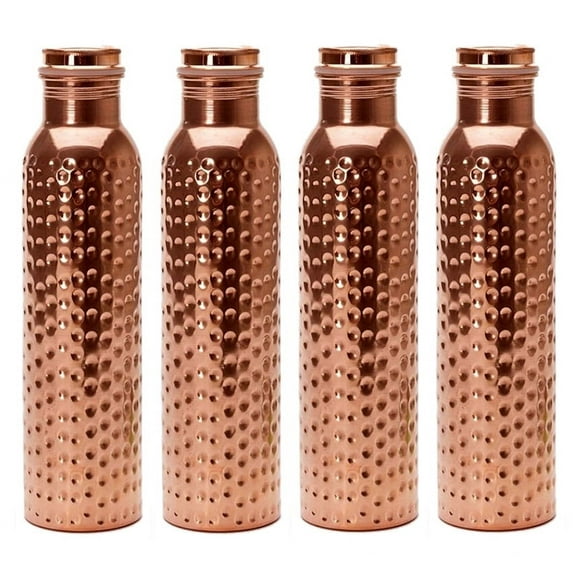 SAI DECORATIVE Hammered Copper Water Bottle 1 Liter (Pic-4)