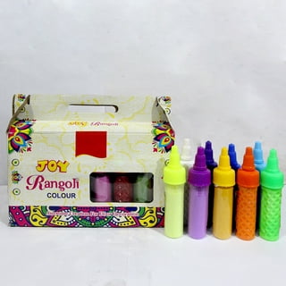 Rangoli Powder Colors Bottles Design Creativity Diwali Floor