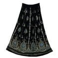 thumbnail image 1 of SAI DECORATIVE Women's Long Bohemian Maxi Skirt - Gypsy Hippie Boho Chic Style Skirt & color-Black, 1 of 2