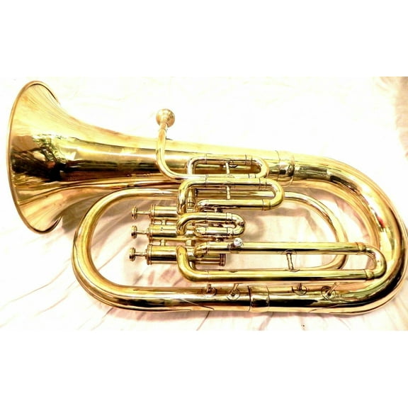 SAI Musicals Euphonium, GOLD, 3 valve with Bag and Mouthpiece Heavy GREAT sale