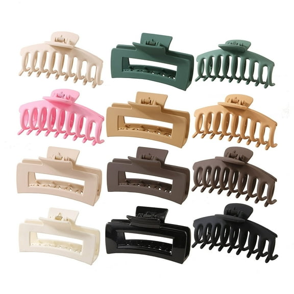 SAIDESI Hair Claw Clips for Women Thick and Thin Hair Accessories 12 Pack